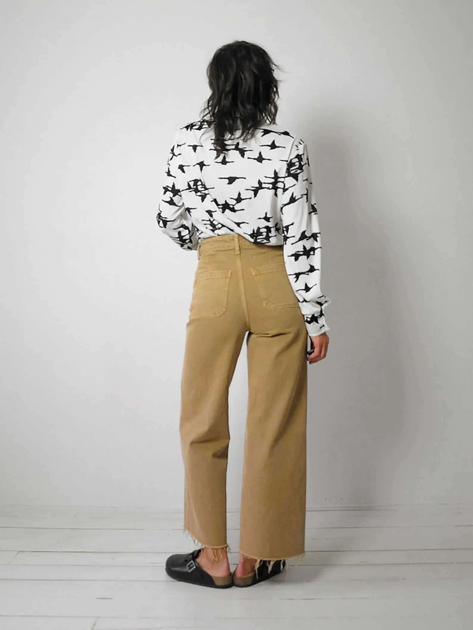 1970's Flying Crane Blouse