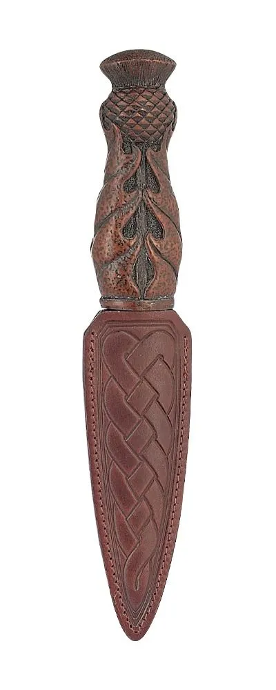Brown Thistle Resin Sgian Dubh