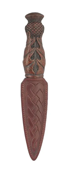Brown Thistle Resin Sgian Dubh