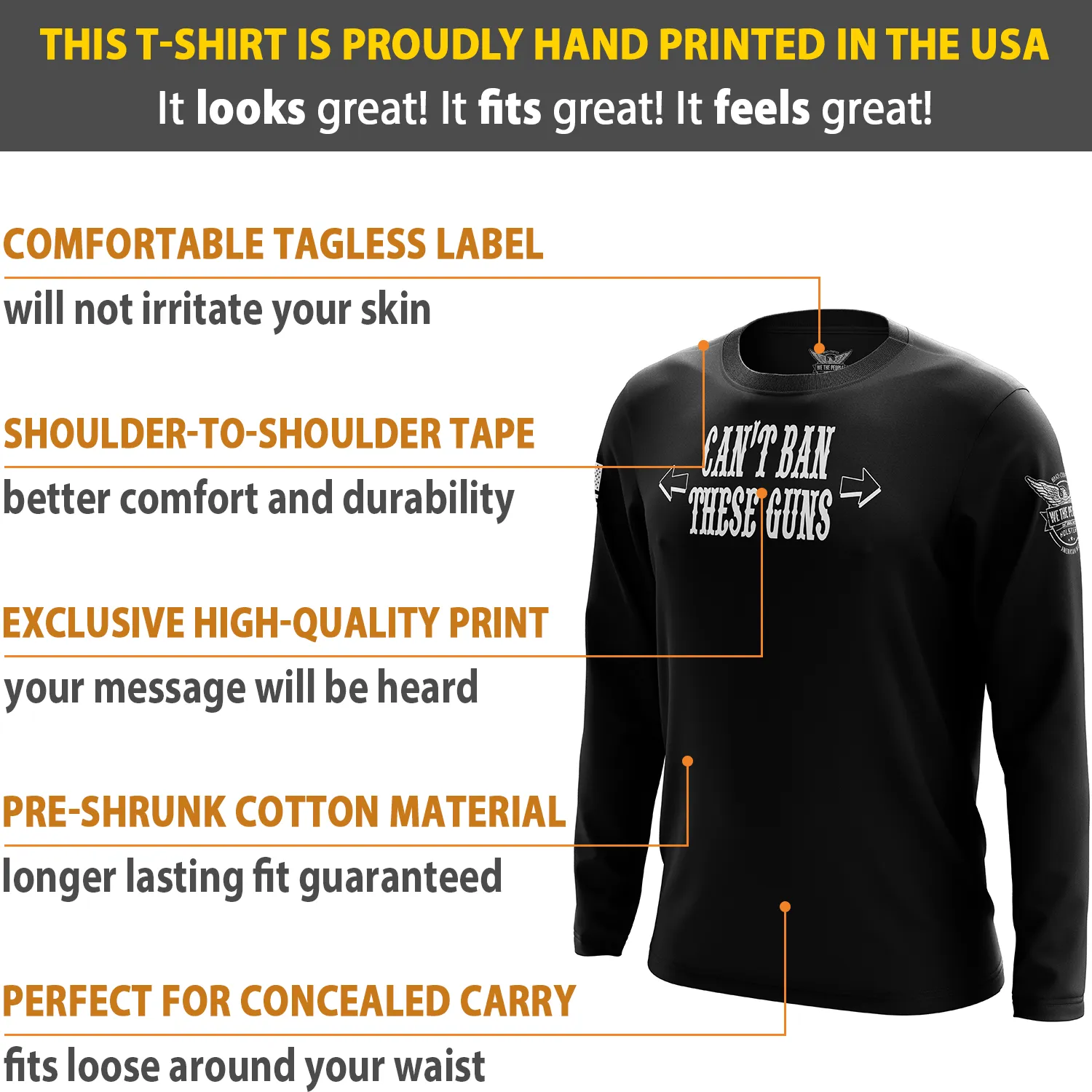 Can't Ban These Guns Long Sleeve Shirt