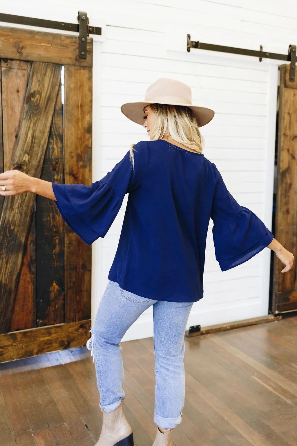 Carried Away Ruffle Detail Top