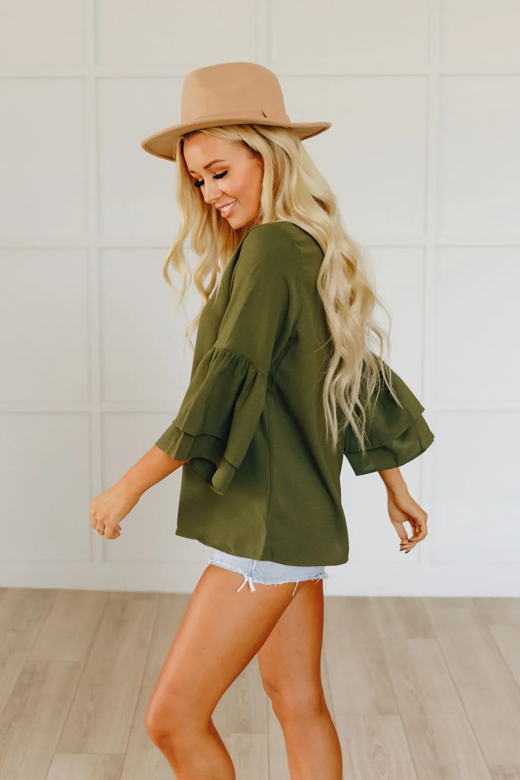 Carried Away Ruffle Detail Top