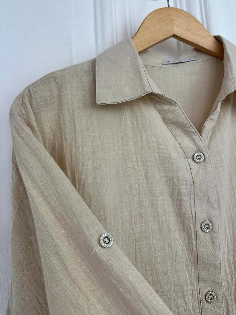 Classic Cotton Shirt - Stone