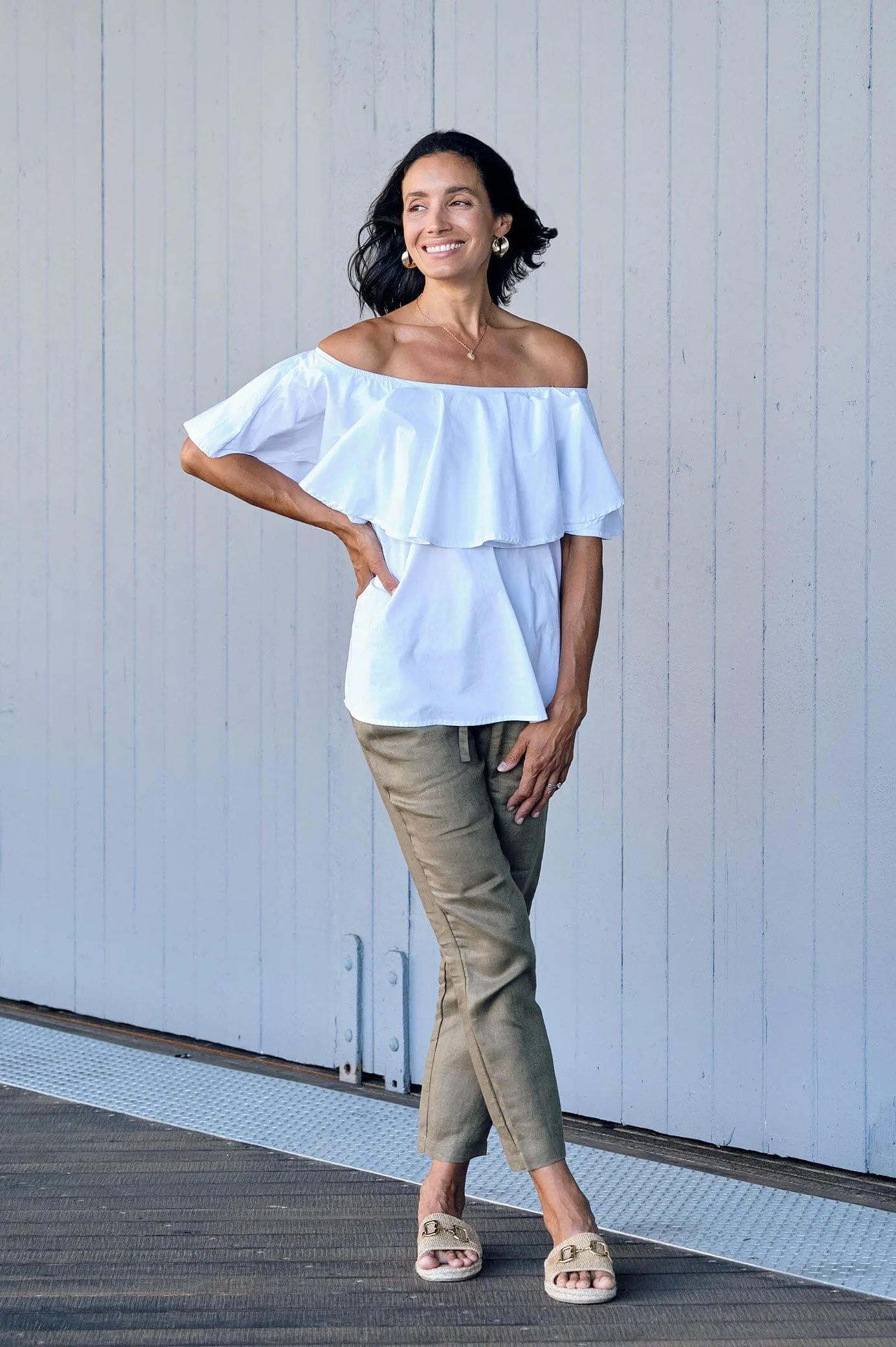 Eva Off Shoulder Top White
