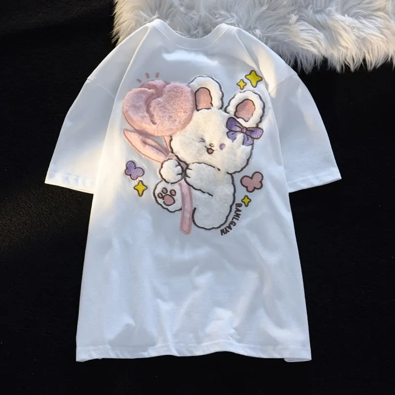 Fluffy Tulip Bunny T-Shirt
