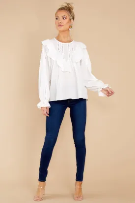 Fresh Start White Eyelet Top
