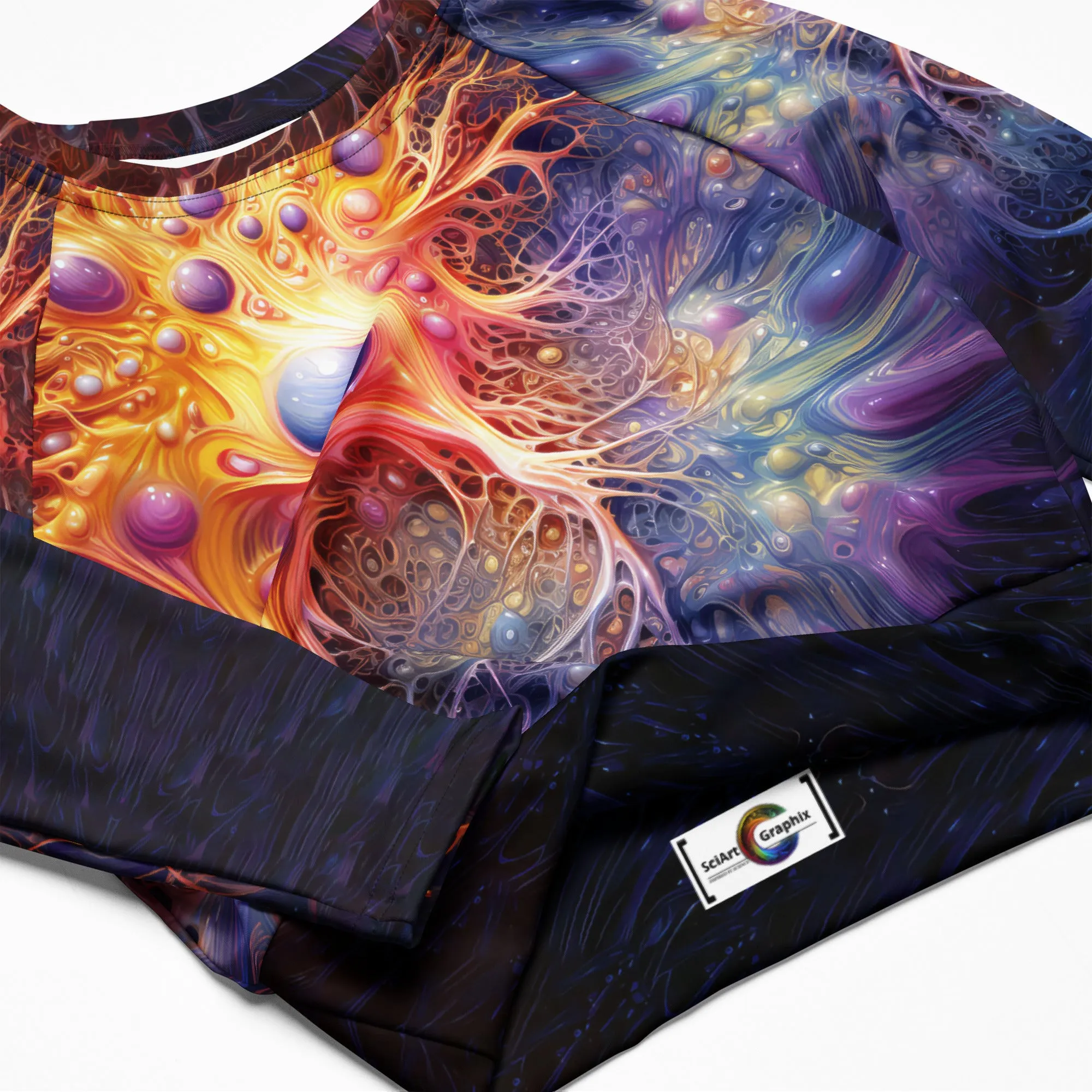 Long-Sleeve Crop Top Cellular Environment