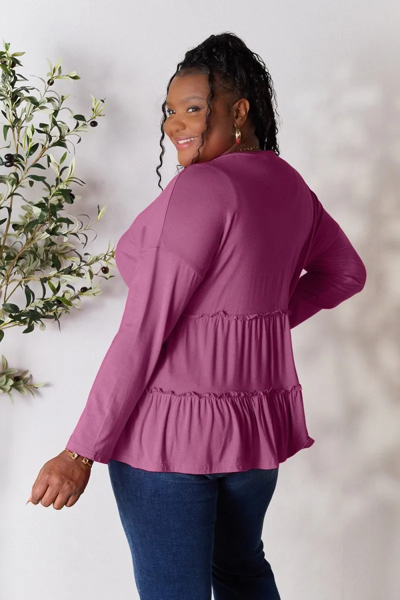 Ruffle Radiance Long Sleeve Blouse