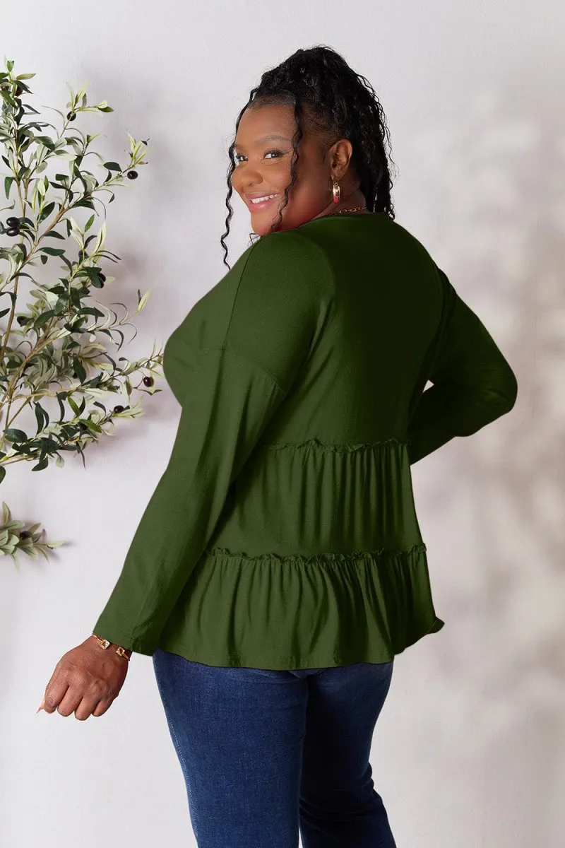Ruffle Radiance Long Sleeve Blouse