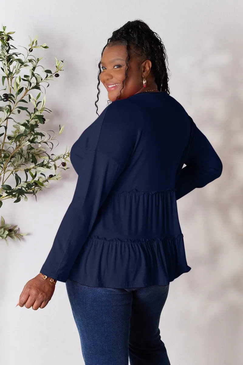 Ruffle Radiance Long Sleeve Blouse