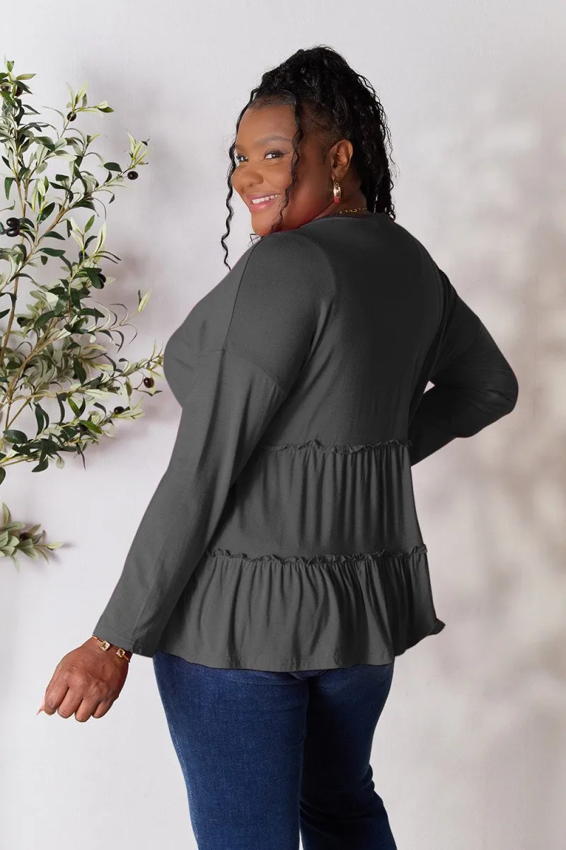 Ruffle Radiance Long Sleeve Blouse