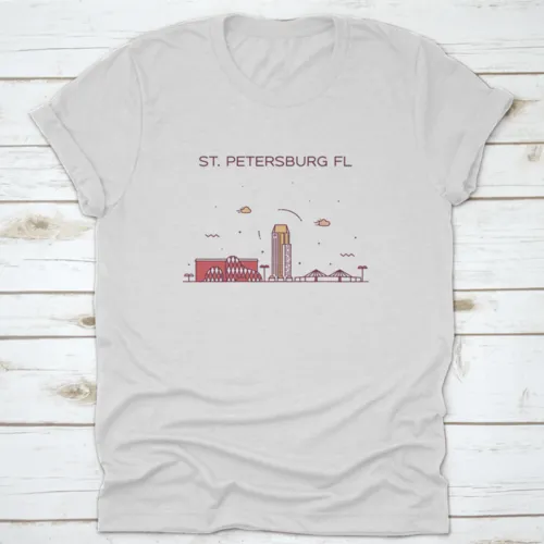 St. Petersburg Skyline Pinellas County Florida, Usa Trendy Shirt
