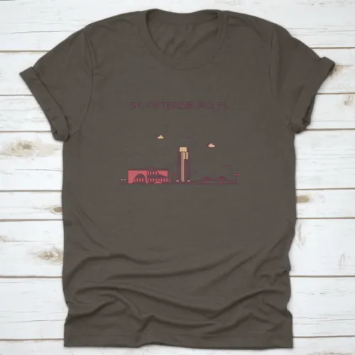 St. Petersburg Skyline Pinellas County Florida, Usa Trendy Shirt