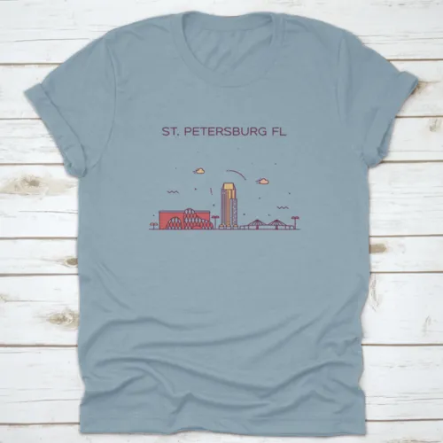 St. Petersburg Skyline Pinellas County Florida, Usa Trendy Shirt