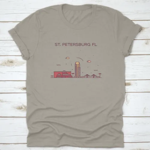St. Petersburg Skyline Pinellas County Florida, Usa Trendy Shirt