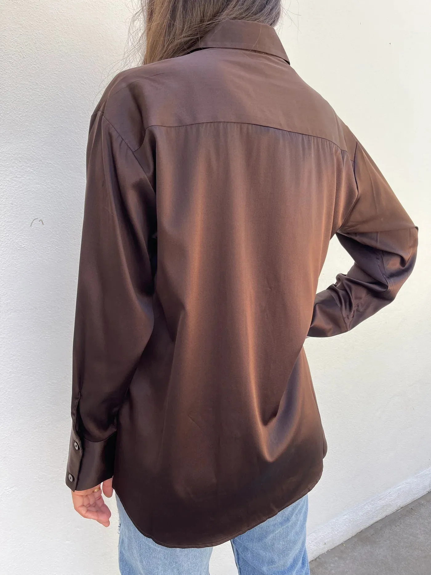 Straight Blouse in Chocolate