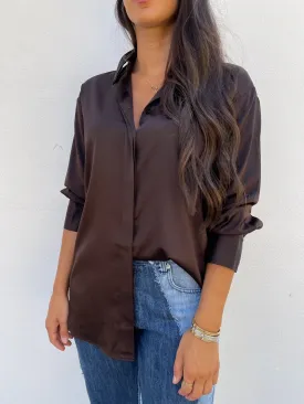 Straight Blouse in Chocolate