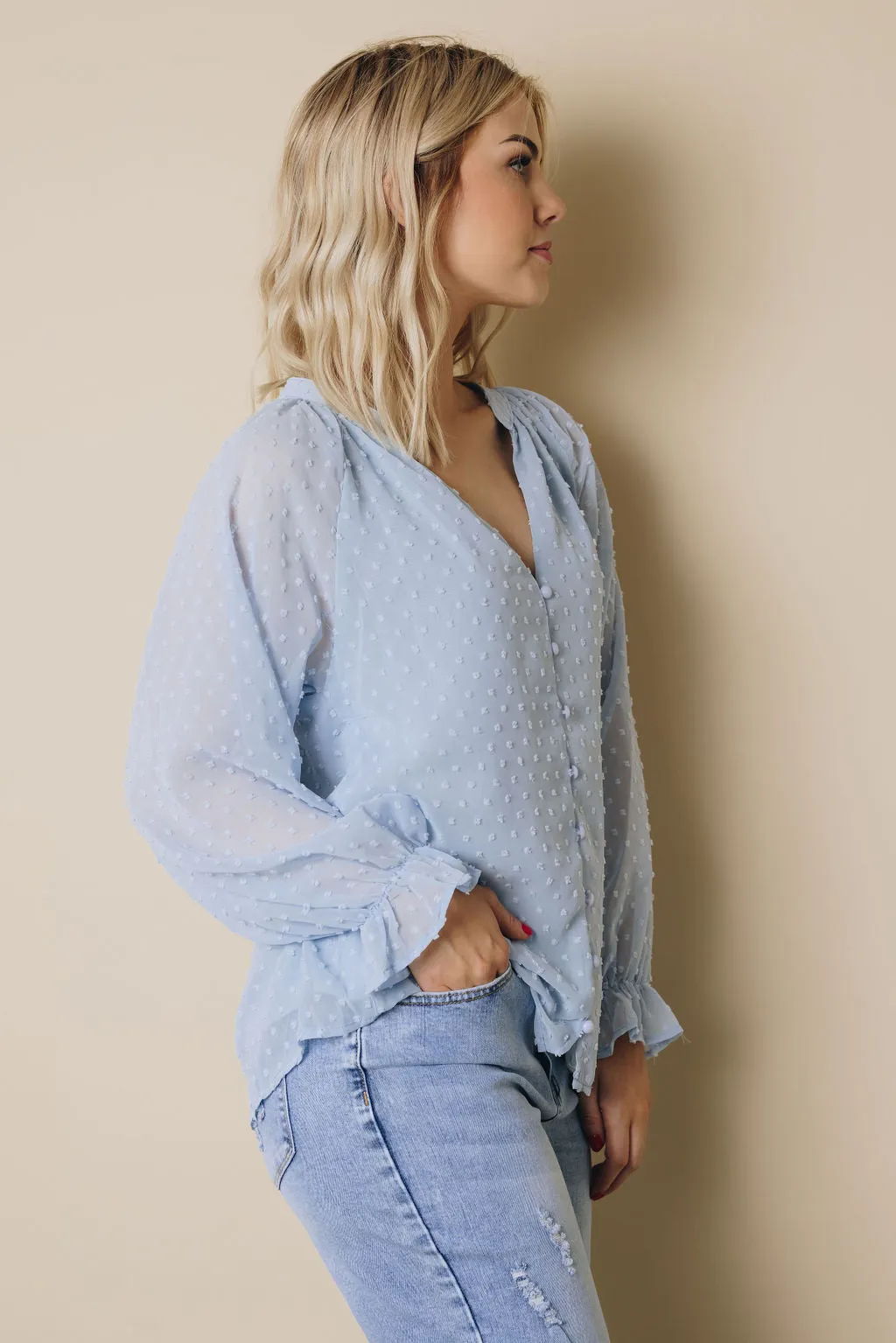 Tuesday Button Swiss Dot Shirt
