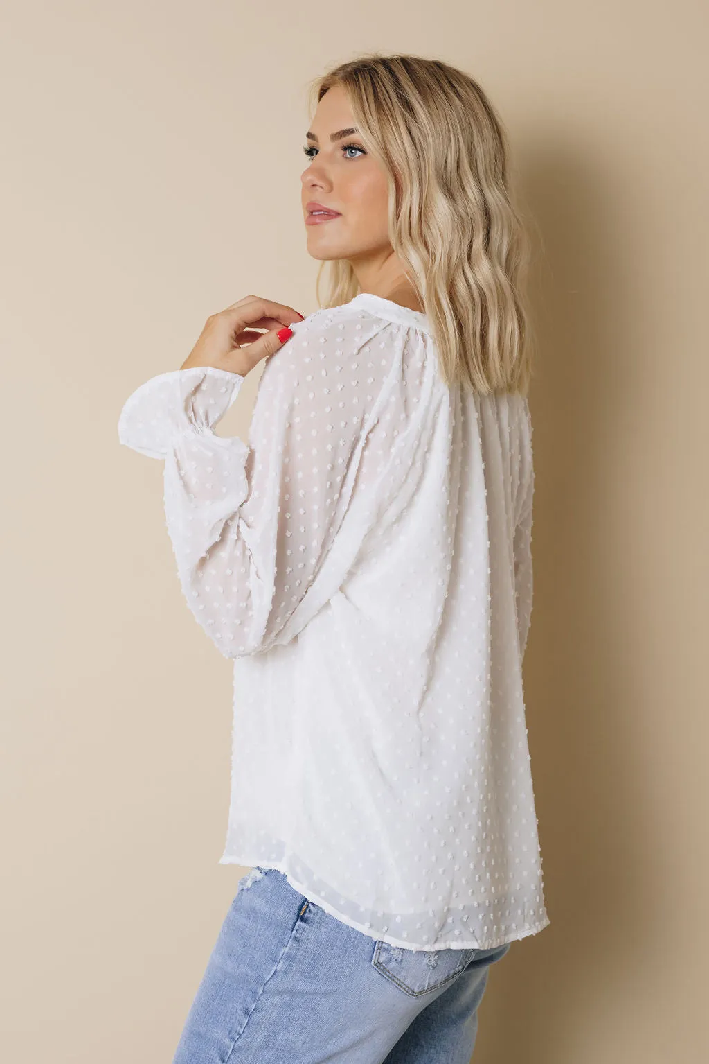 Tuesday Button Swiss Dot Shirt
