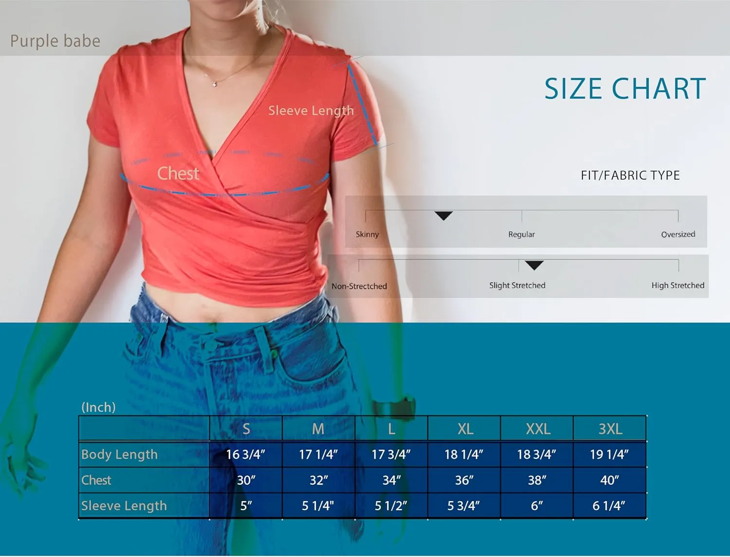 Women's Crop Top Cross Wrap Long/Short Sleeve Deep V Neck Slim Fit